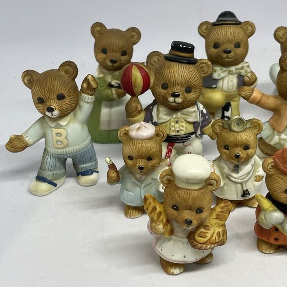 HOMCO Bears Ceramic Fireman Poodle Skirt Clown Teacher Doctor Chef ETC Lot of 15 - Picture 2 of 15